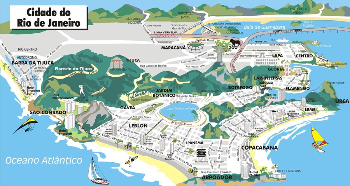 Rio atraksyon kat jeyografik