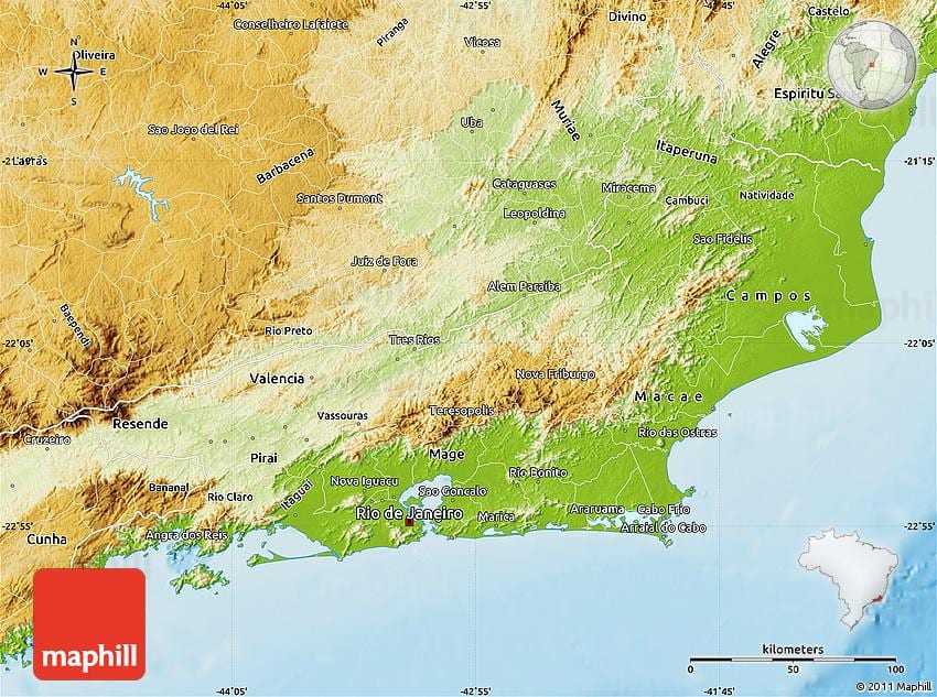 geographic kat jeyografik nan Rio de Janeiro