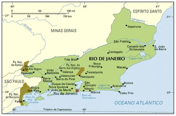 kowòdone kat jeyografik nan Rio de Janeiro