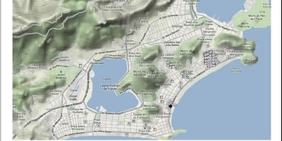Kat jeyografik nan Rio de Janeiro distri limyè wouj